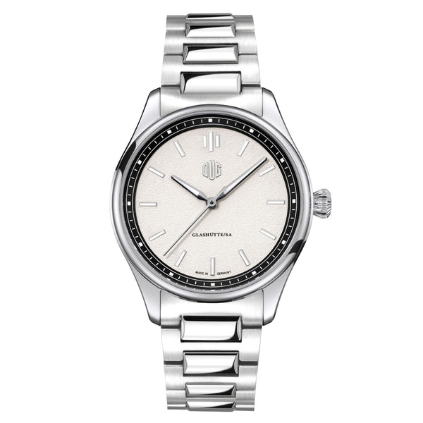 Purist Typ 1 ohne Datum Mondweiss Edelstahlband