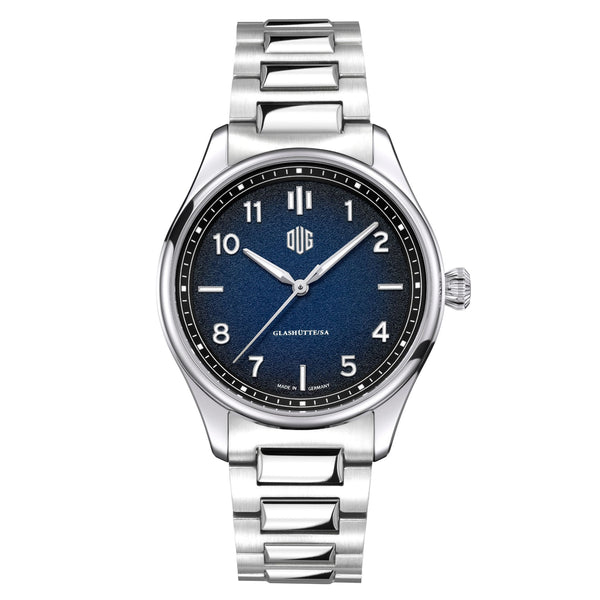 Purist_Typ 2 ohne Datum Koenigsblau Edelstahlband