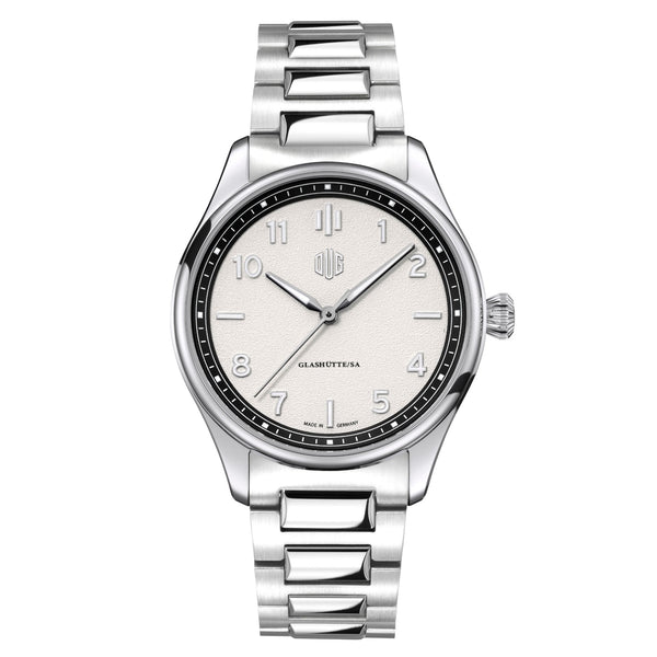 Purist Typ 2 ohne Datum Mondweiss Edelstahlband