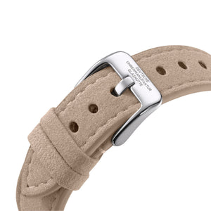 Alcantaraband mit Dornschließe in Greige