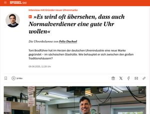 SPIEGEL - Interview mit Gründer Toni Brodführer